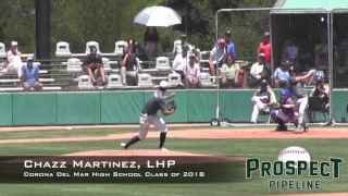 Chazz Martinez Prospect Video, LHP, Corona Del Mar High School Class of 2018, CF Cam
