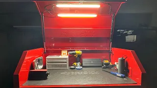 Husky toolbox - LED shop lights installed