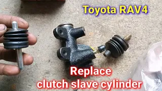How to replace clutch slave cylinder/Toyota RAV4