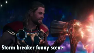 Storm breaker is jealous of Zeus lightening bolt Thor 4 funny scene