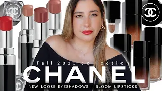 CHANEL FALL 2023 : CHANEL LOOSE EYESHADOWS Application + CHANEL COCO  BLOOM LIPSTICKS SWATCHES