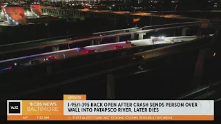 Man dies after being knocked from I-395 bridge in Baltimore crash
