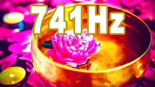 741 Hz Throat Chakra Healing, Running Water Tibetan Bowls, Removes Toxins and Negativity, Meditation