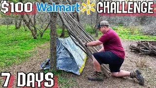 7 Day $100 Walmart Survival Challenge - Day 1 - Into the Wild