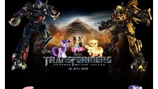 Ponies watch Transformers 2 Optimus vs Decepticons