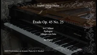 S.Heller: Étude Op. 45 No 25 in C Minor "Epilogue", Allegro con brio, for Piano