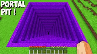What is HIDDEN INSIDE THE BIGGEST PORTAL PIT in Minecraft? I found GIANT PORTAL TUNNEL!