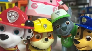 Щенячий патруль катается на паровозе! Paw Patrol riding a steam train