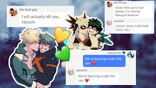 BNHA Texts || “RAIN” Lyric Prank || BakuDeku Fight and Makeup!