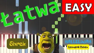 🎹 Hallelujah/Alleluja (Leonard Cohen, SHREK) - Piano Tutorial (łatwa wersja) 🎵 NUTY W OPISIE 🎼