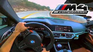 Driving the 2021 BMW M4 Competition FAST! (POV Canyon Drive)