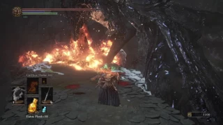 Dark Souls III Midir Bridge fight with greatsword