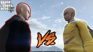 GTA 5 -Evil Saitama (One Punch Man) vs Saitama (One Punch Man) SUPERHERO BATTLE