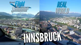 Microsoft Flight Simulator (FS2020) vs Real Life | Landing in Innsbruck | A320