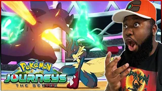 MEGA LUCARIO VS GARCHOMP! Ash BEATS Cynthia FINALLY! - Pokemon Journeys Episode 125 REACTION