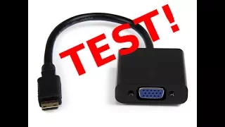 Test taniej przejściówki HDMI do VGA z Allegro oraz kabel który nie działa