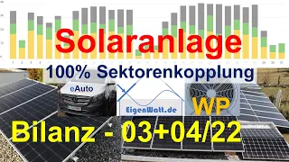 Haus mit Wärmepumpe und E-Auto durch PV mit Speicher versorgen? Unsere Bilanz für März + April 2022