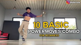 10 Basic Powermoves combo for beginners | Bboy tutorial by bimal rana