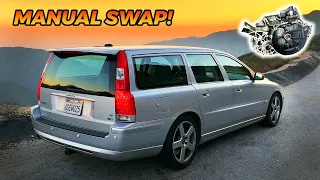 Im Manual Swapping My $1500 Volvo V70R!