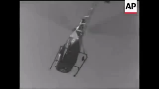 French Army testing its new helicopter Alouette II in 1957