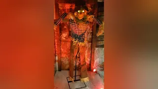 5 Ft. Night Stalker Animatronic Decoration Spirit Halloween Scarecrow Haunted House Scary Creepy Fun