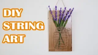 How To Make String Art  Lavender Flower Vase/ DIY String Art / String Art For Beginners