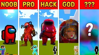 NOOB vs PRO vs HACKER vs GOD Minecraft Pixel art ✨Among Us