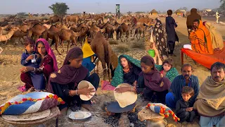Desert Women Morning Routine In Winter | Cooking Traditional Breakfast | Village Life Pakistan