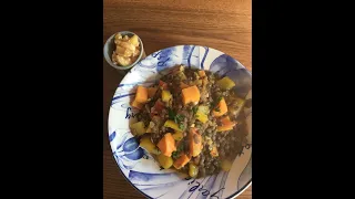 Рагу из чечевицы с овощами