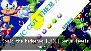 Sonic the Hedgehog [1991] all bonus levels and emeralds