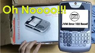 Rare Vintage Blackberry 8707 Vodafone Germany - Unbox and JVM 102 surprising error