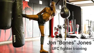 Jon "Bones" Jones - UFC fighter training.