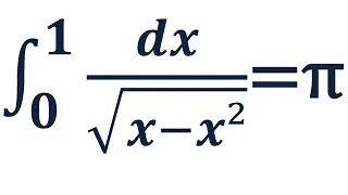 ∫ dx/√(x-x²)-Integral Definida de 0 à 1 - Por Manipulação Algébrica +Substituição Trigonométrica-#22