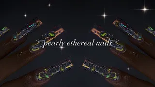 PEARLY ETHEREAL NAILS🫧🌿| intricate nail art + Born Pretty Products!✨