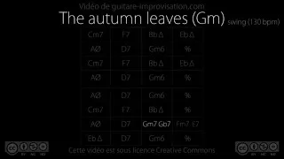 The Autumn leaves / Les feuilles mortes -  Gm (130bpm) - Backing Track