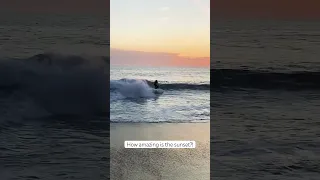 Catching Weird Wave Out to Beautiful Sunset #shorts #skimboarding