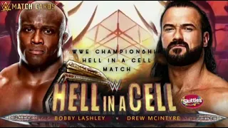 Bobby Lashley vs Drew McIntyre Hell In A Cell 2021 Official Custom Match Card V2