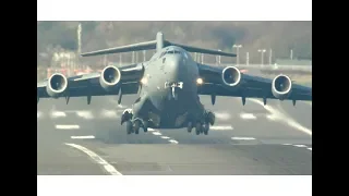 Unbelievably short takeoff by C-17 heavy