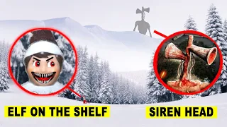 DROHNE überwacht SIREN HEAD vs ELF ON THE SHELF um 3 UHR mittags vor WEIHNACHTEN!! | KAMBERG TV