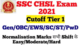 SSC CHSL Cut Off 2021 | SSC CHSL Normalisation Marks 2021 |  SSC CHSL Final Cut Off 2021