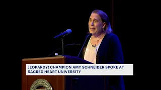 'Jeopardy!' champion Amy Schneider visits Sacred Heart University