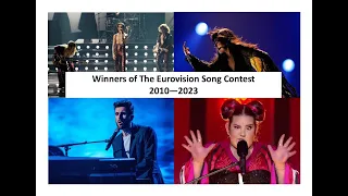 Winners of The Eurovision Song Contest (ESC) 2010-2023