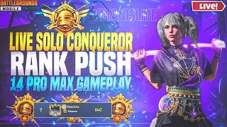🔴BGMI LIVE Solo Rank Push 🥰 | Ace 1 ⭐️To Conqueror C6S16🔥| Live Solo Rank Push Tips And Tricks|BGMI
