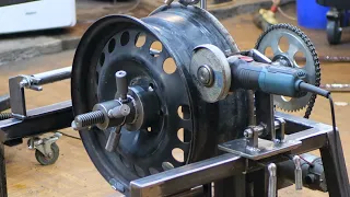 "Transforming Rims: DIY Steel Rim Enlargement Machine"