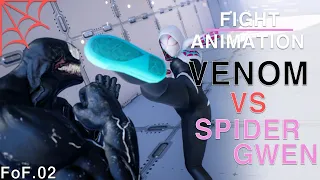 😴 RE..베놈과 스파이더 그웬의 코믹 싸움🧡 Venom vs Spider Gwen Comic Fight EP02  [FOX Animation]