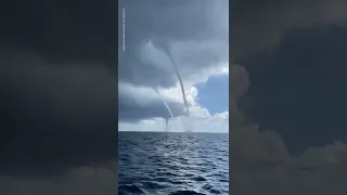 Waterspouts spotted off the coast of Mallorca | USA TODAY #Shorts