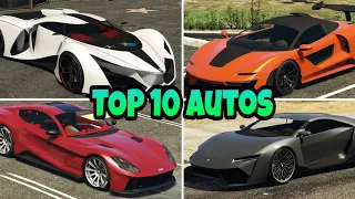 DIE TOP 10 BESTEN AUTOS IN GTA 5 ONLINE (2023)