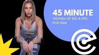 45 Minute Rhythm Cycling Class - Women of 80s + 90s Pop