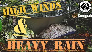 Epic Camping In High Winds and Heavy Rain | Snugpak Ionosphere