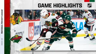 Blackhawks @ Wild | NHL Highlights 2022